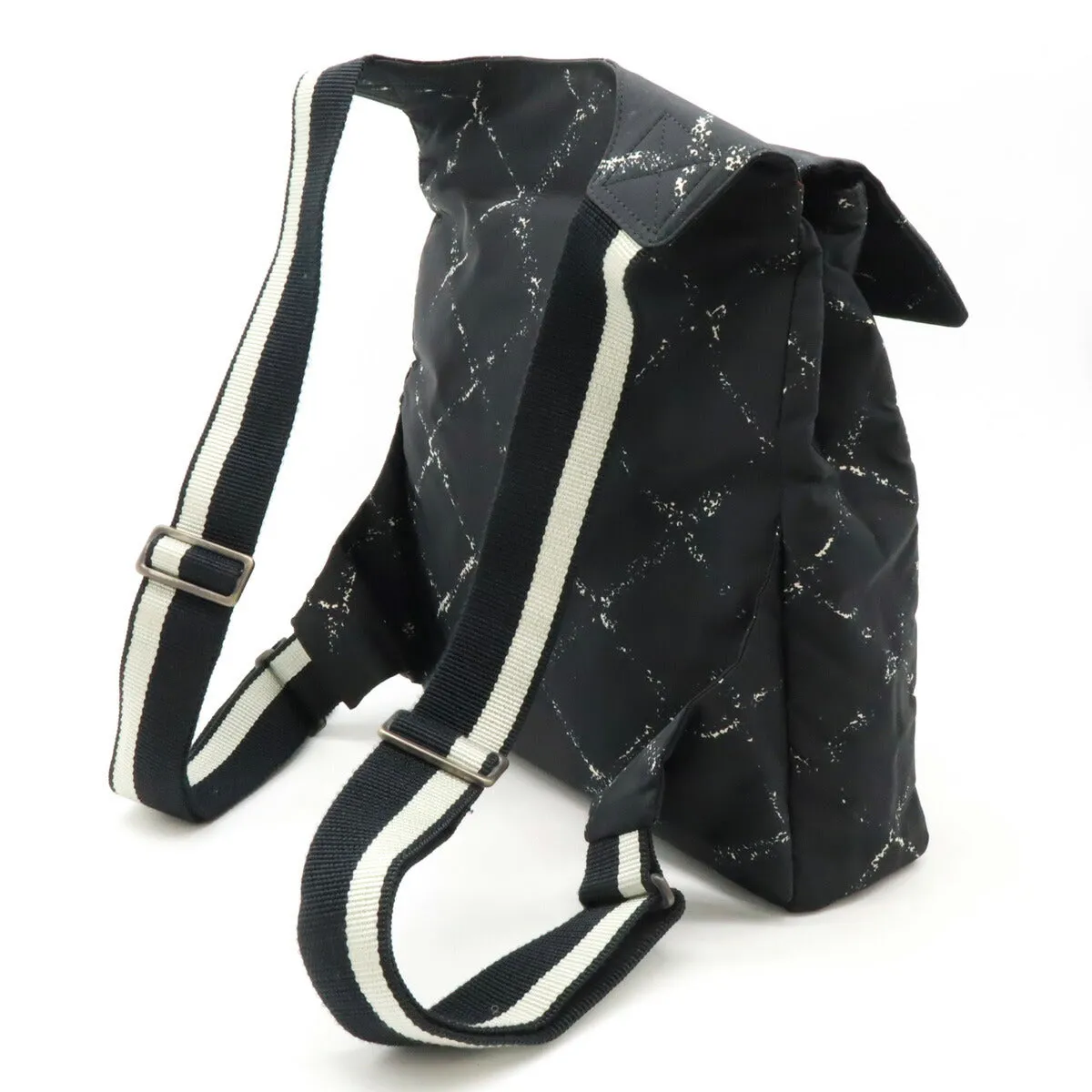 Chanel Nylon Backpack Black Red