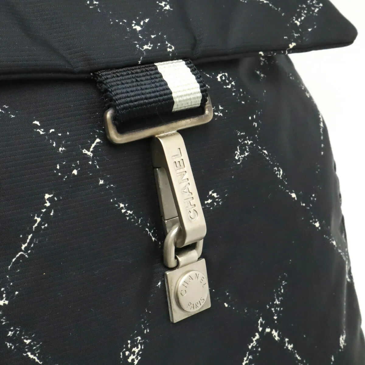 Chanel Nylon Backpack Black Red
