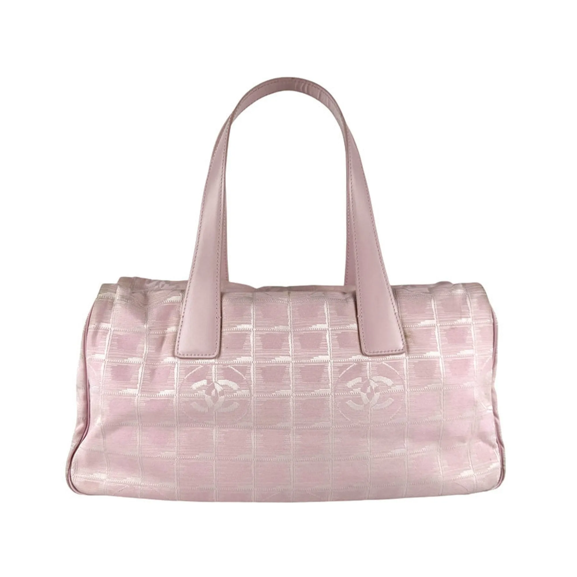 Chanel Nylon Canvas Leather Handbag (Pre-Owned)
