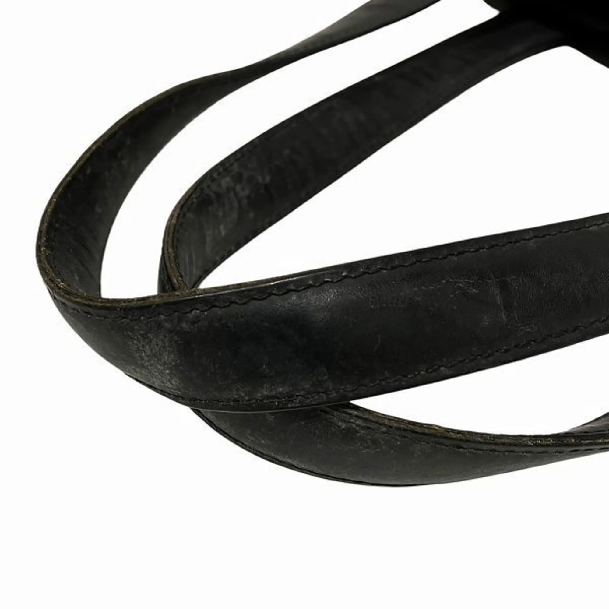 Chanel Nylon Leather Handbag Tote Bag (Pre-Owned)