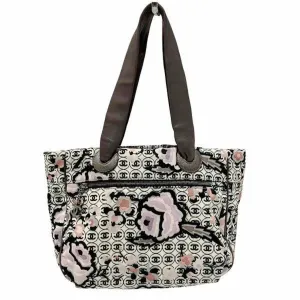 Chanel pink Canvas Leather Handbag Tote Bag (Pre-Owned)