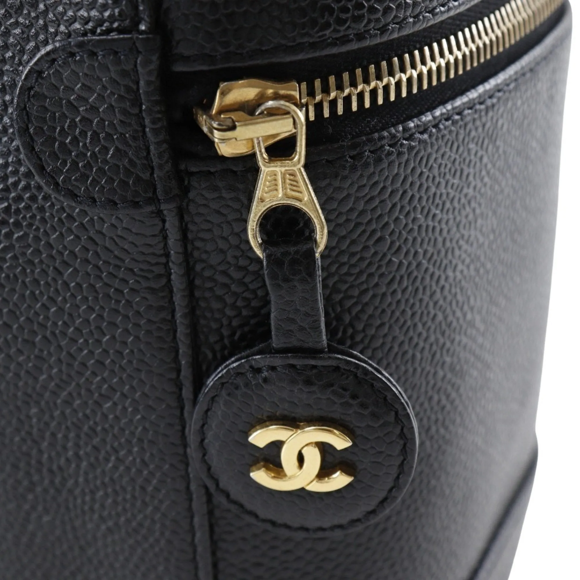 Chanel Vanity Leather Clutch Bag (Pre-Owned)
