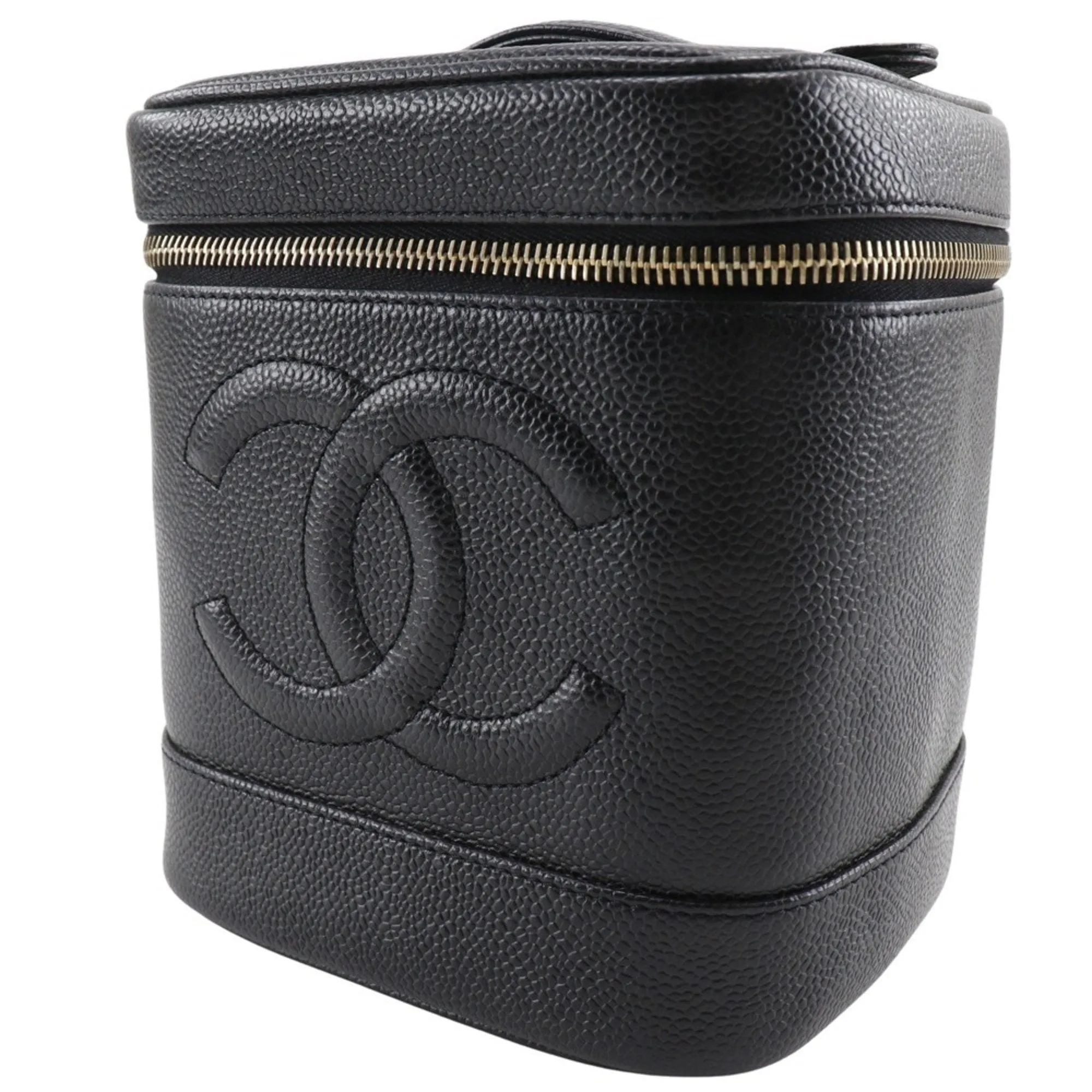 Chanel Vanity Leather Clutch Bag (Pre-Owned)