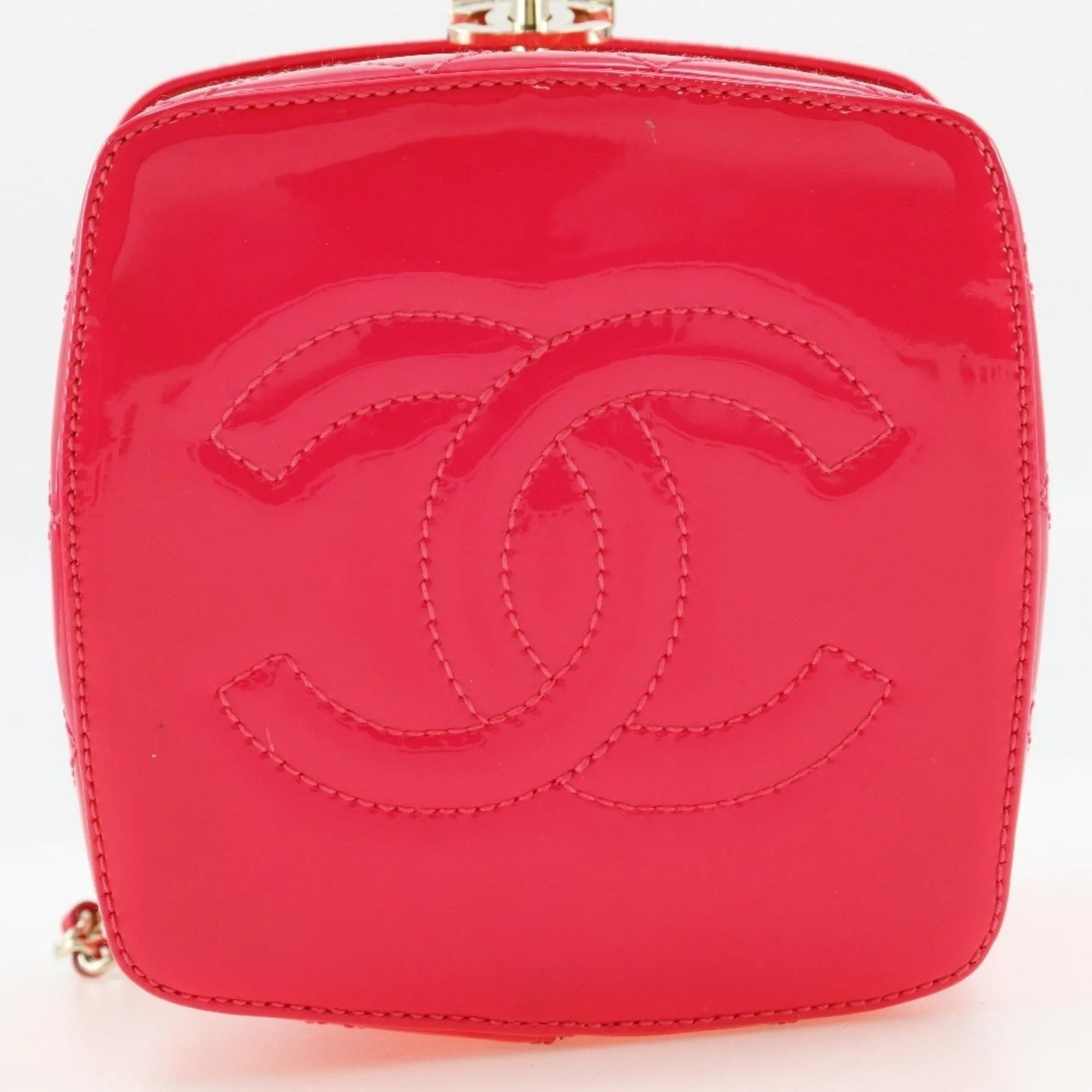 Chanel Vanity Patent Leather Clutch Bag (Pre-Owned)