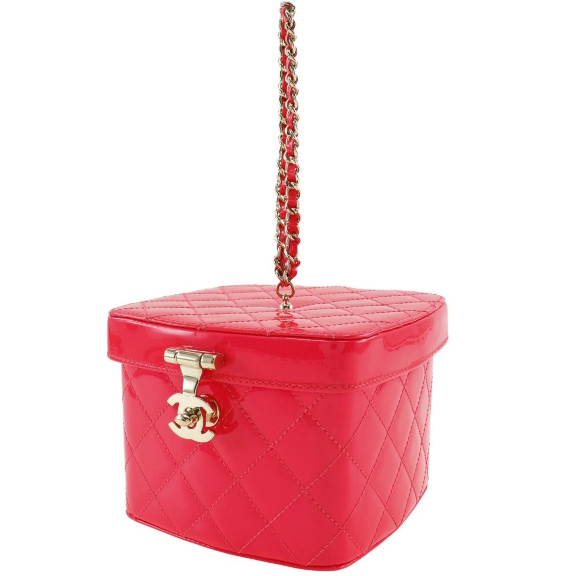 Chanel Vanity Patent Leather Clutch Bag (Pre-Owned)
