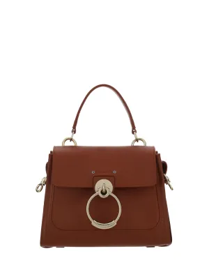 Chlo Elegant Sepia Brown Calfskin Shoulder Handbag