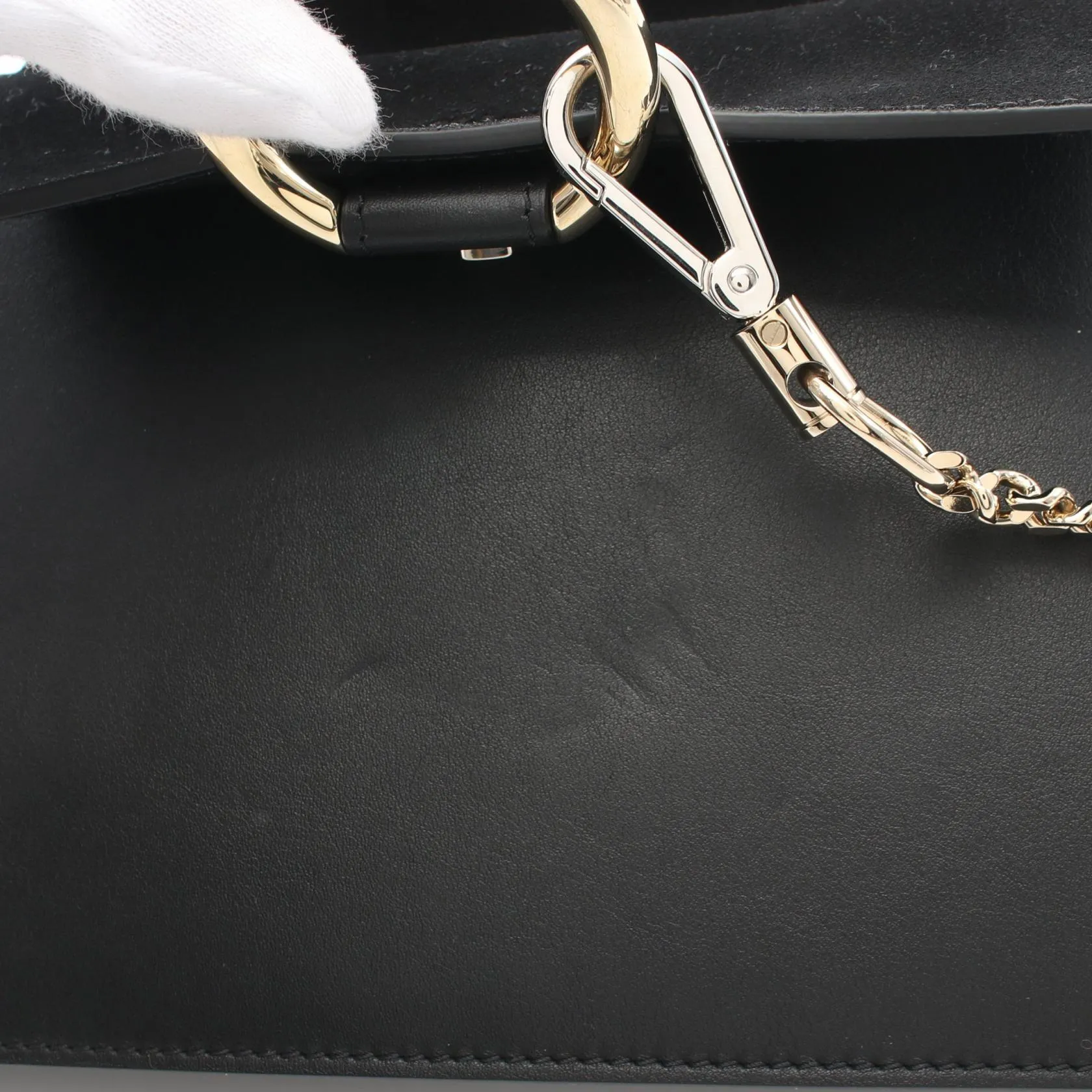 Chloe FAYE Leather Suede Handbag Black