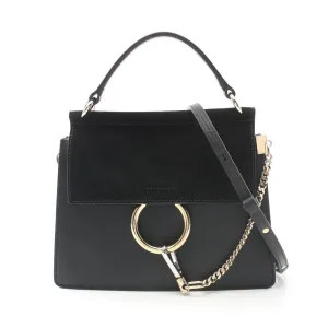 Chloe FAYE Leather Suede Handbag Black