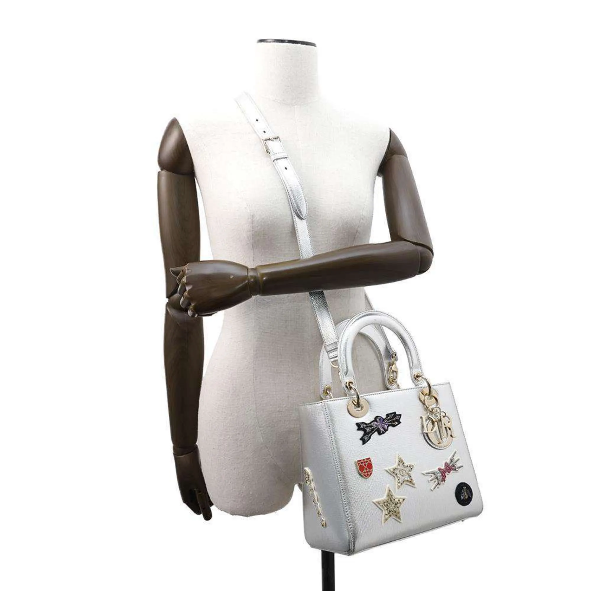 Christian Dior Lady Dior Leather Handbag (Pre-Owned)