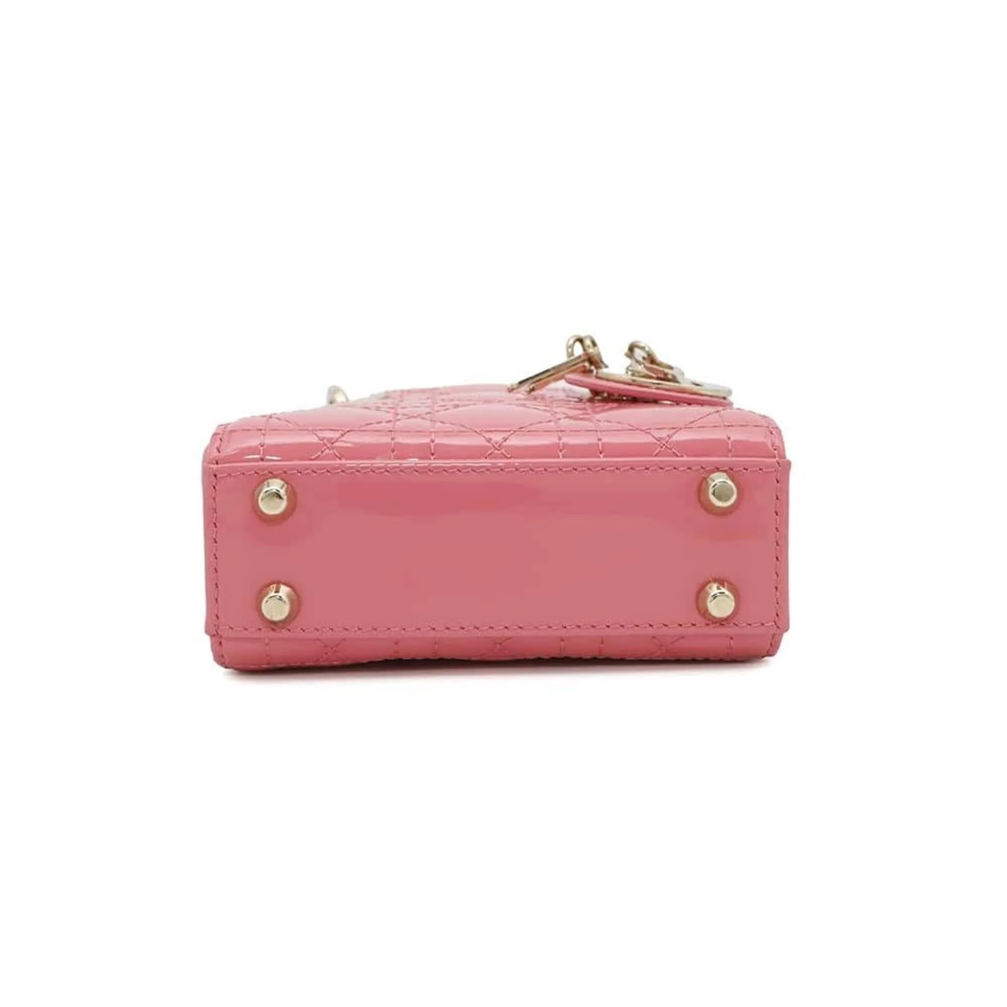 Christian Dior Lady Dior Patent Leather Handbag (Pre-Owned)