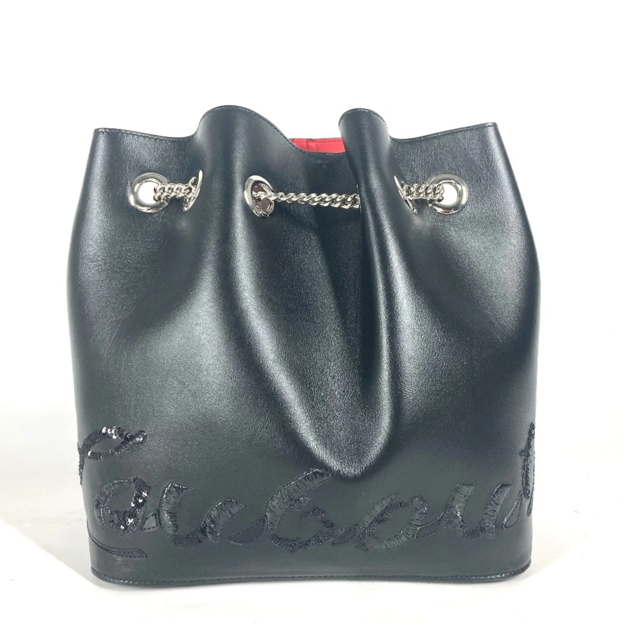 Christian Louboutin Marie Jane Leather Backpack Bag (Pre-Owned)