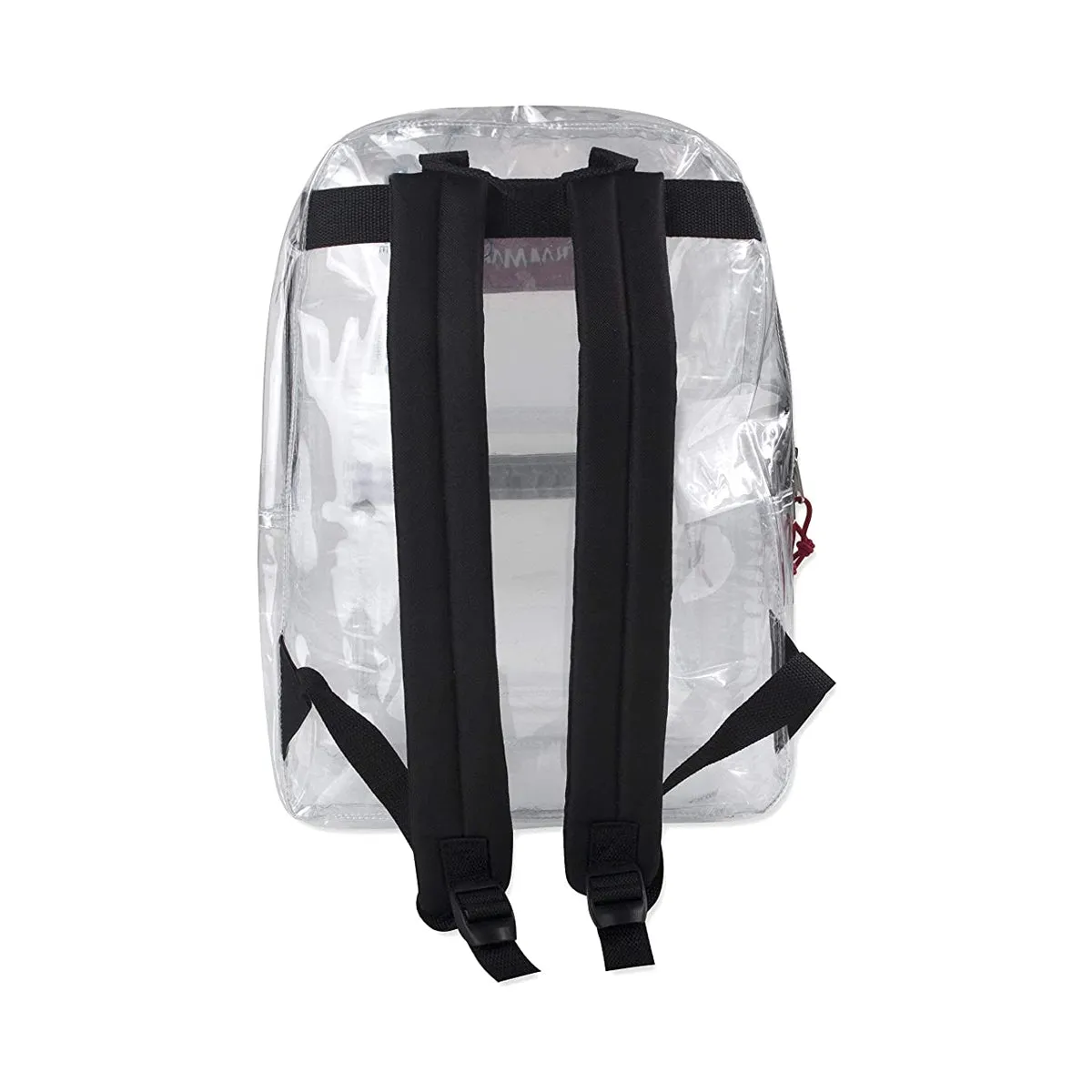 Clear Backpack With Reinforced Straps & Front Accessory Pocket