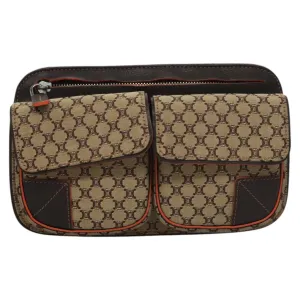 Cline Macadam Canvas Clutch Bag (Pre-Owned)