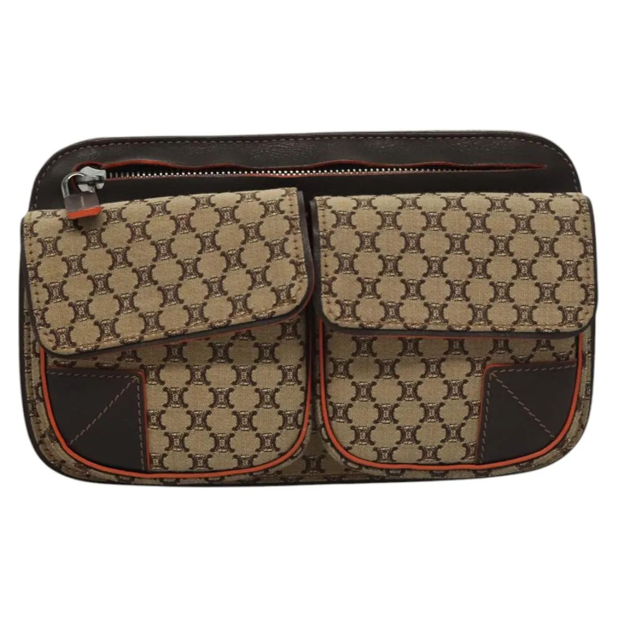 Cline Macadam Canvas Clutch Bag (Pre-Owned)