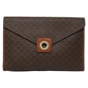 Cline Macadam Canvas Clutch Bag (Pre-Owned)