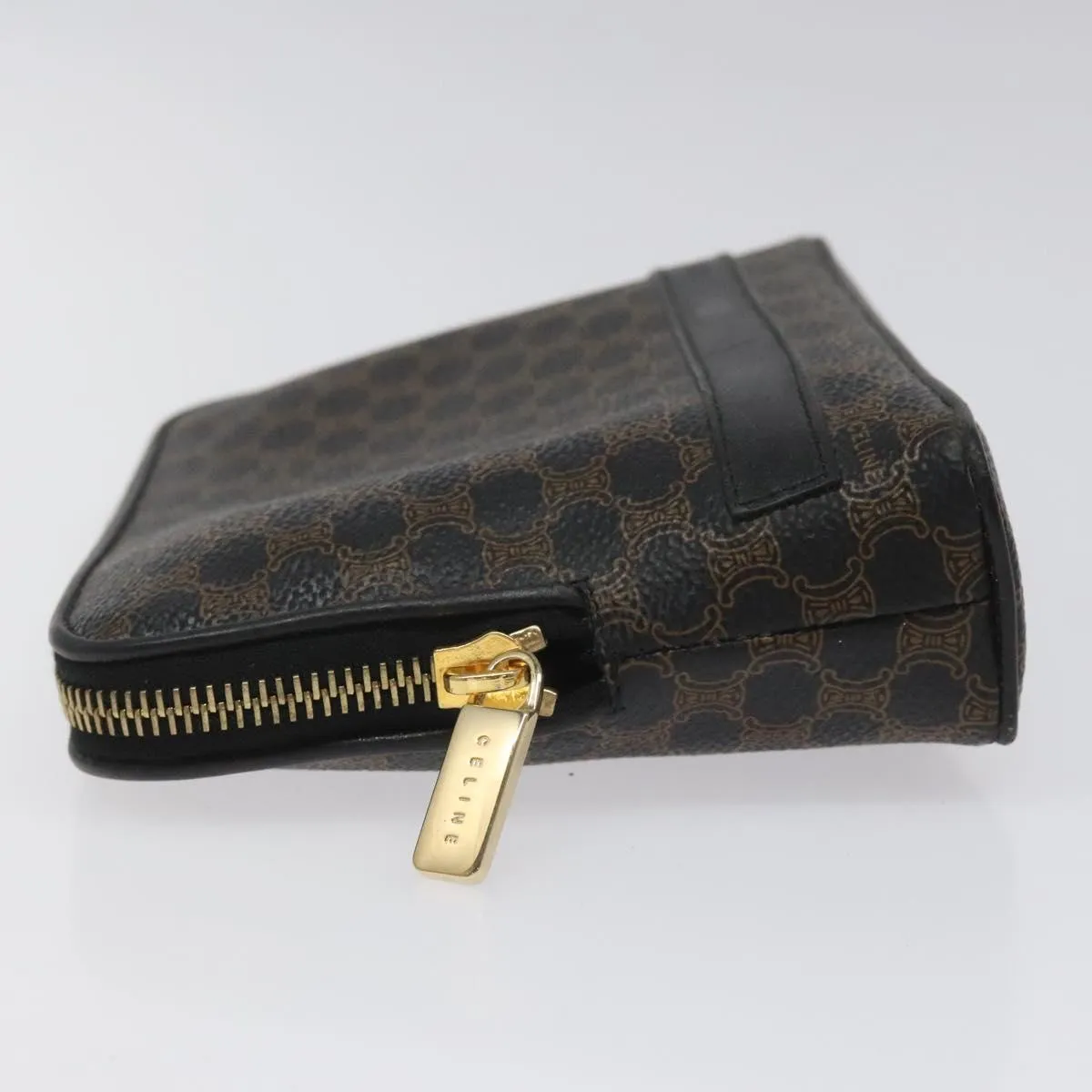 Cline Macadam Canvas Clutch Bag (Pre-Owned)