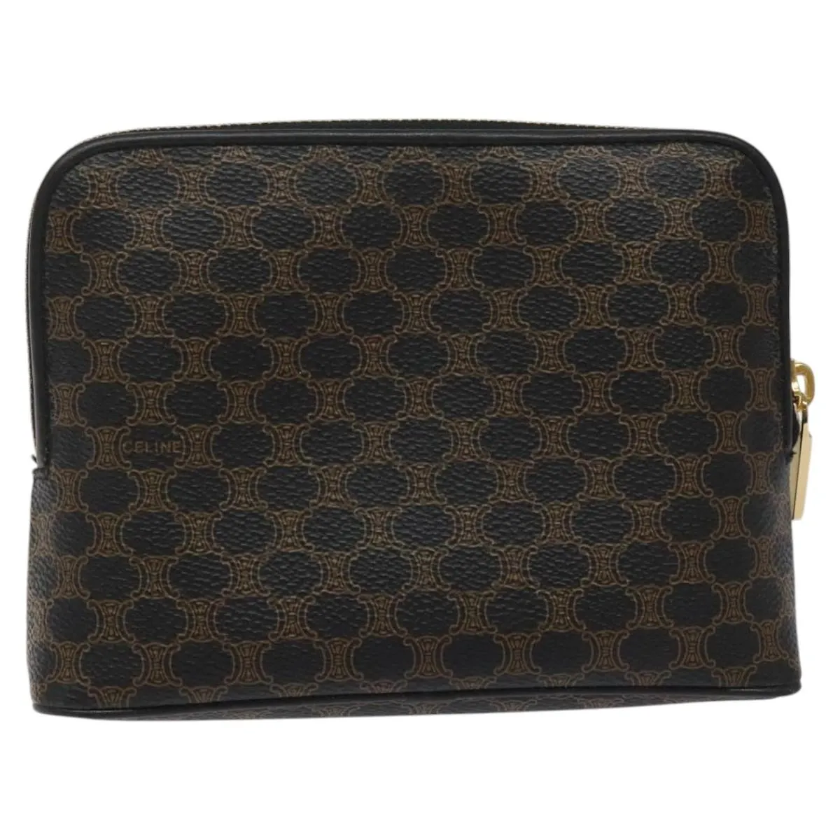 Cline Macadam Canvas Clutch Bag (Pre-Owned)