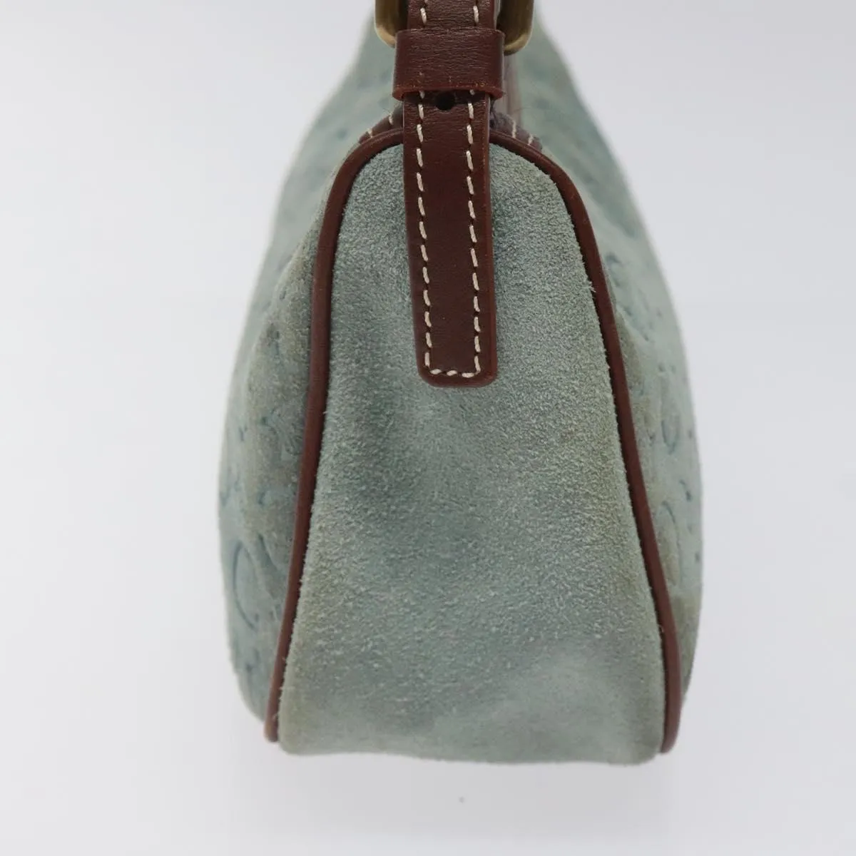Cline Macadam Suede Clutch Bag (Pre-Owned)