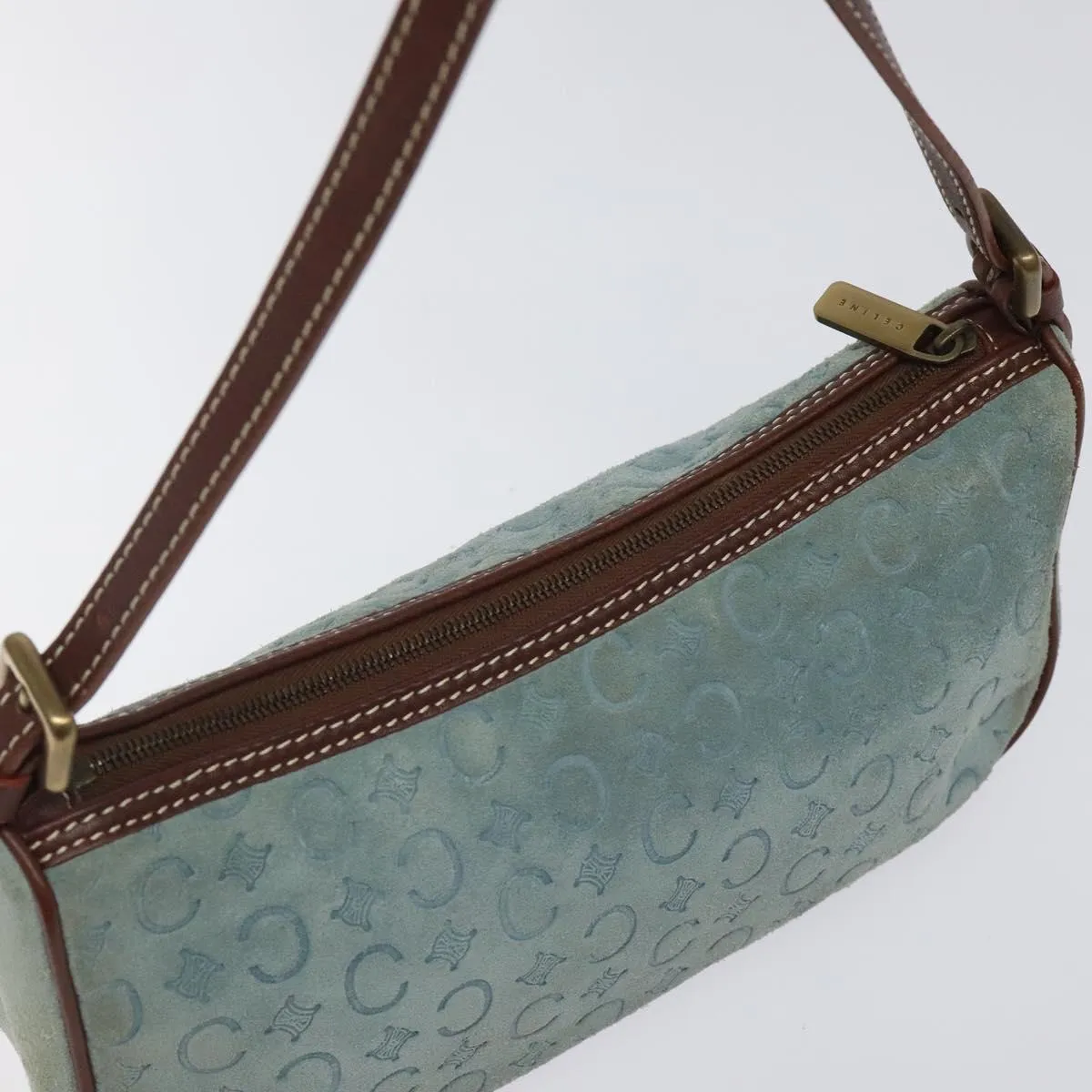 Cline Macadam Suede Clutch Bag (Pre-Owned)