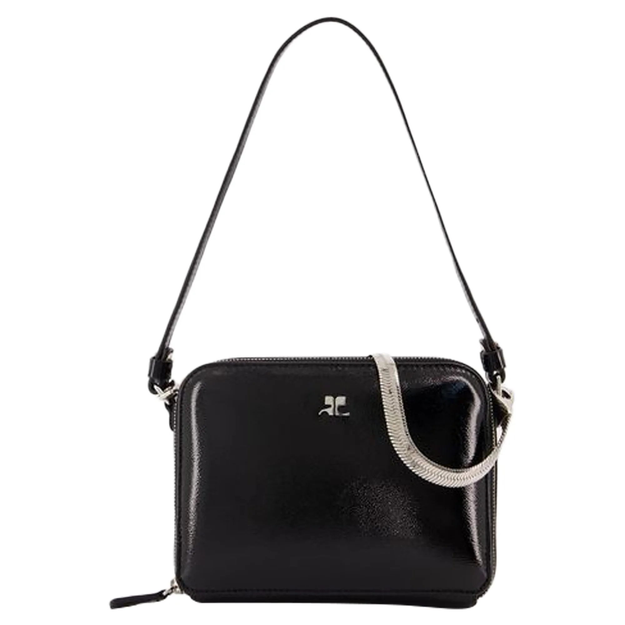 Cloud Chained Naplack Purse - Courreges - Leather - Black