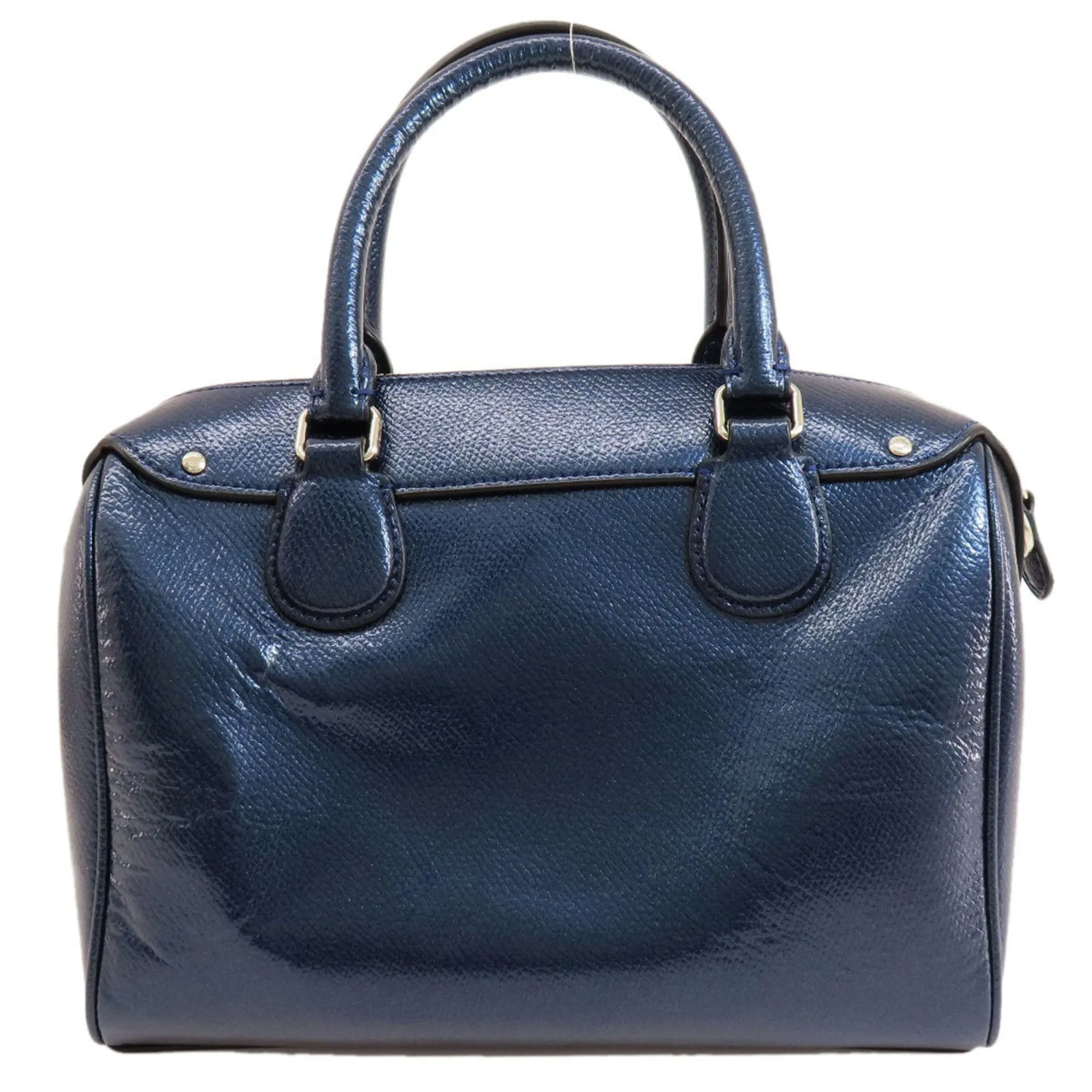 Coach blue Metallic Leather Handbag (Pre-Owned)