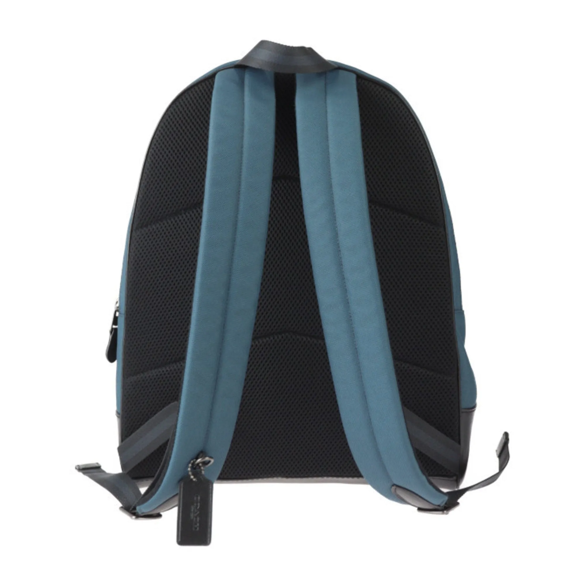 Coach  blue Nylon Canvas Leather Backpack (Pre-Owned)