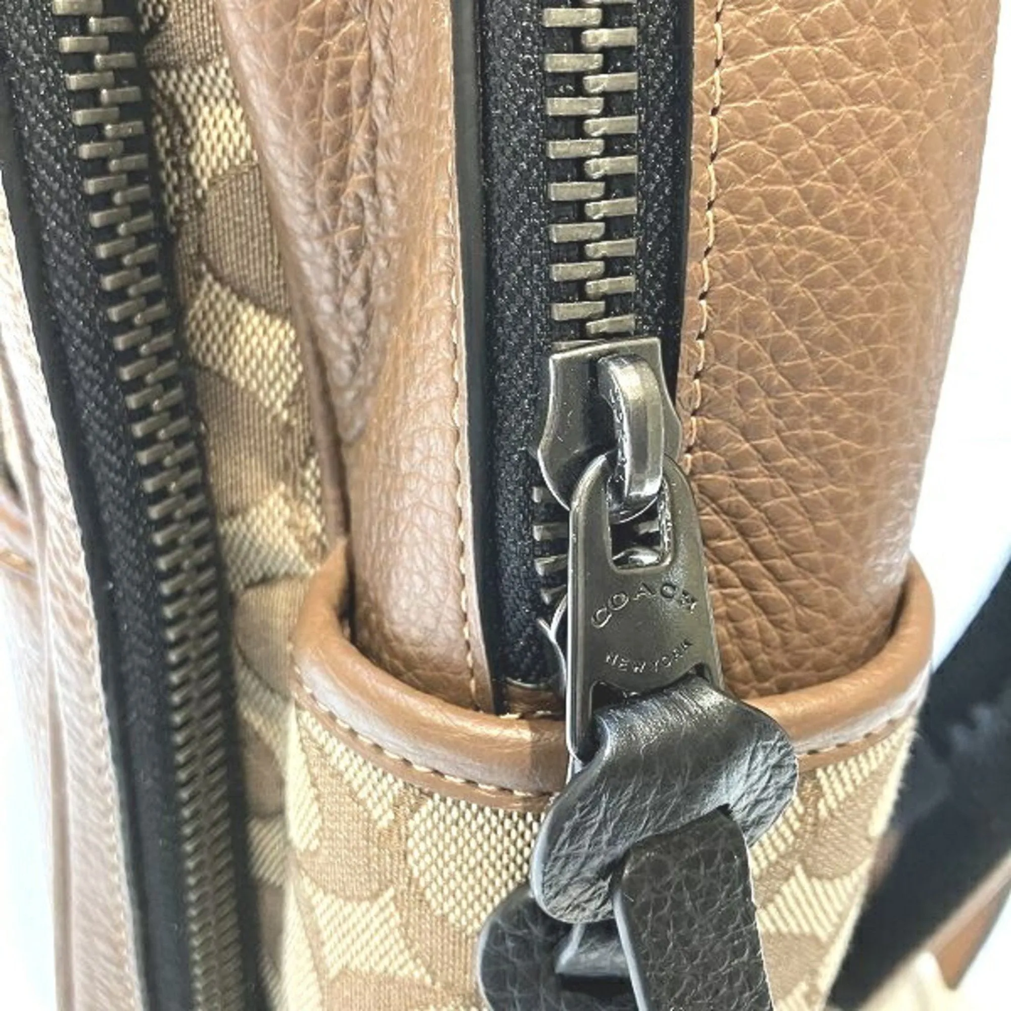 Coach   Canvas Leather Backpack (Pre-Owned)