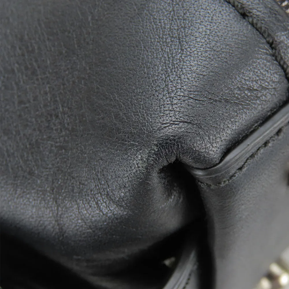 Coach Handbag 57933 Signature Canvas Leather Black Gray