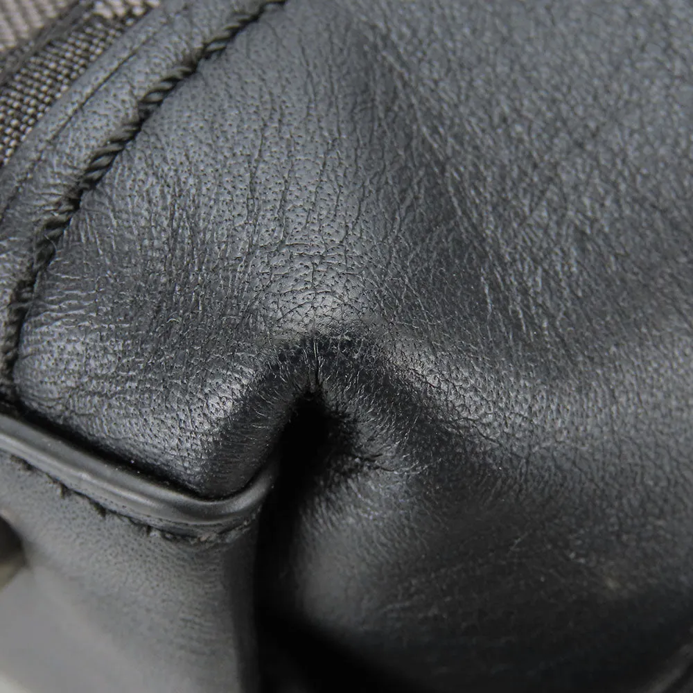 Coach Handbag 57933 Signature Canvas Leather Black Gray