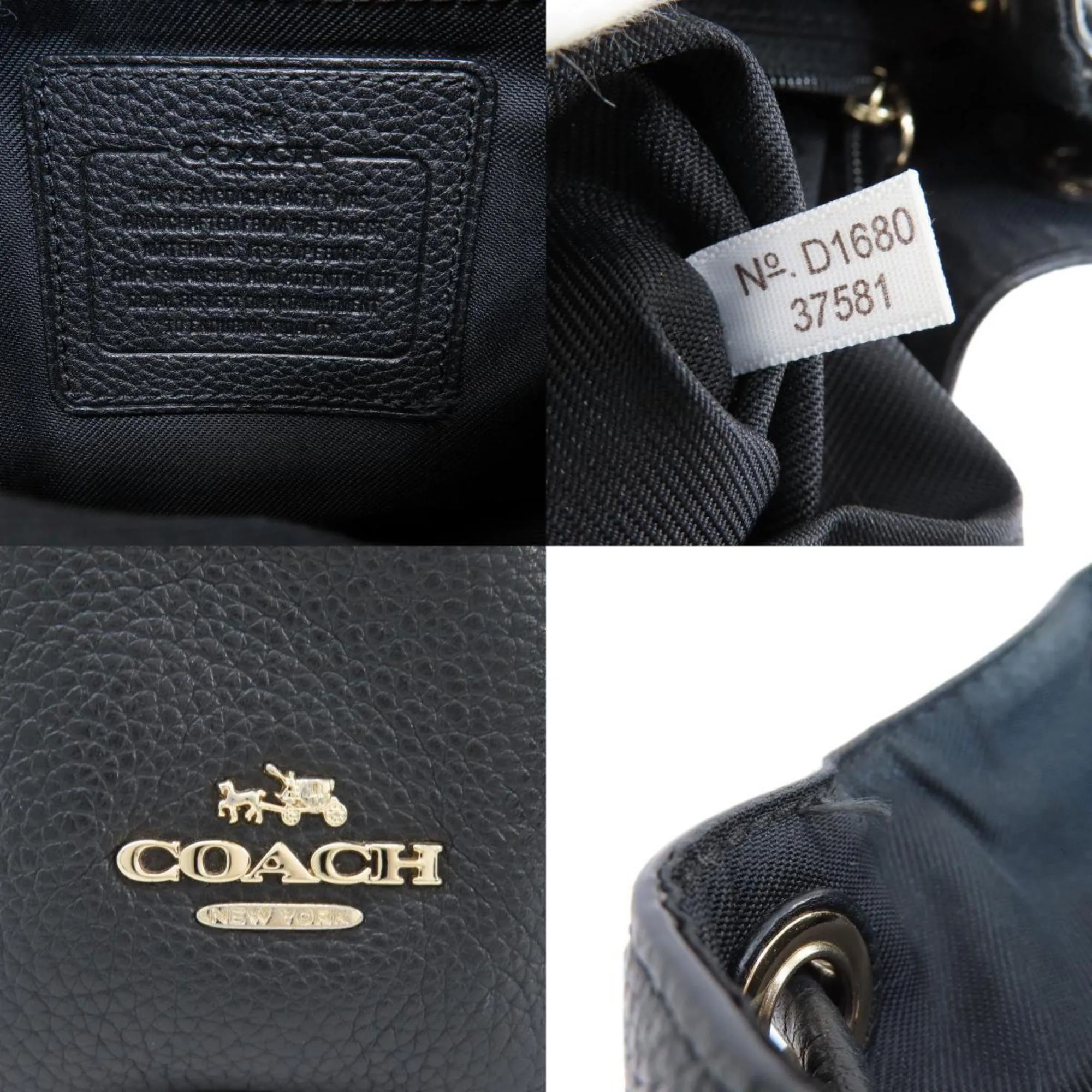 Coach  Leather Backpack (Pre-Owned)