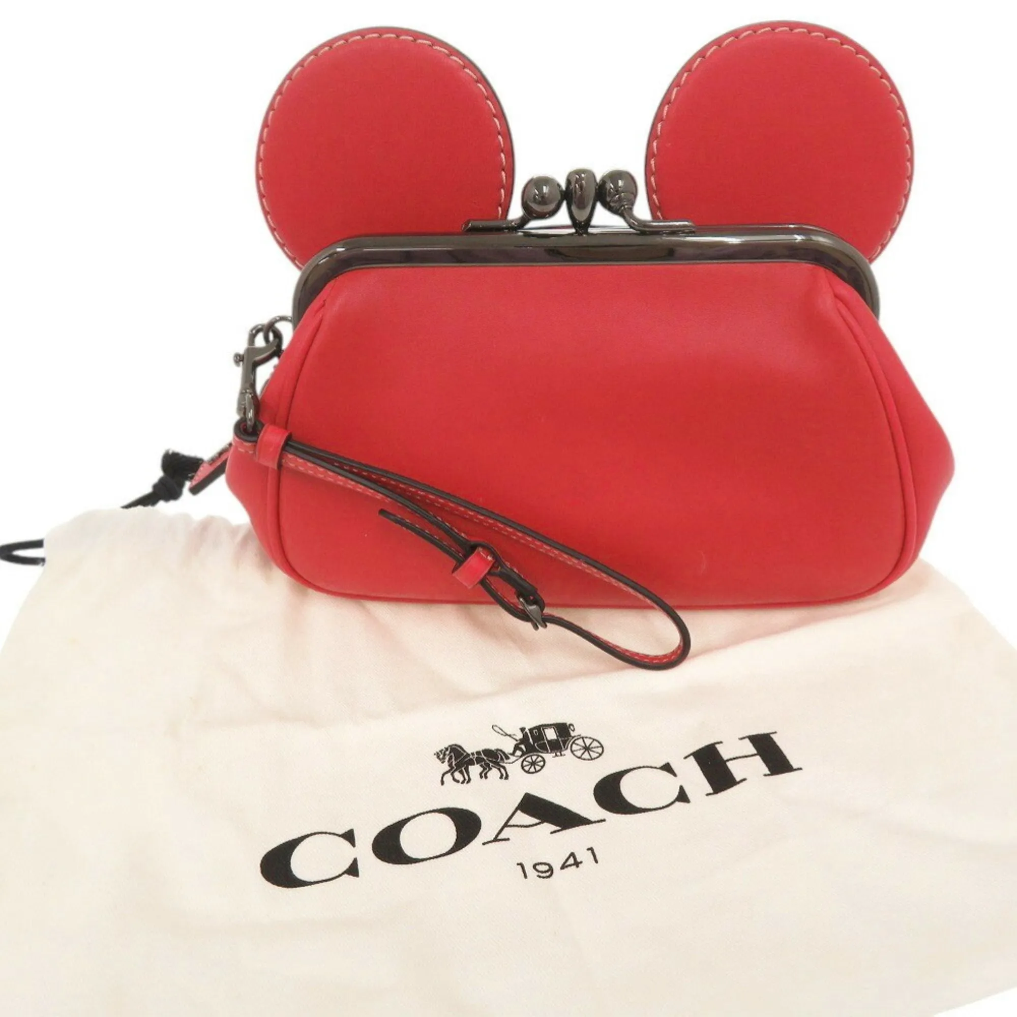 Coach Leather Clutch Bag Pouch (Pre-Owned)