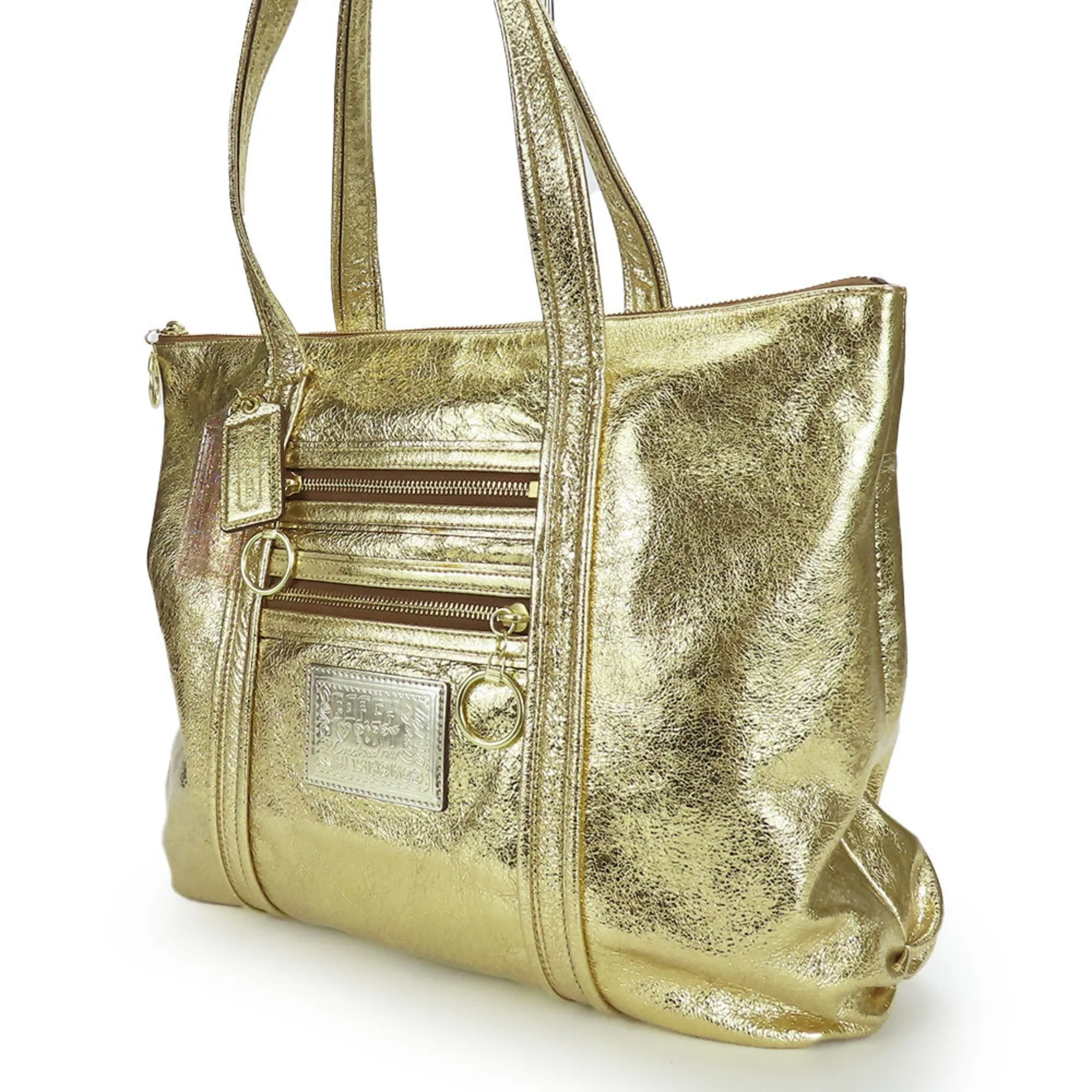 Coach  Metallic Leather Tote Bag (Pre-Owned)