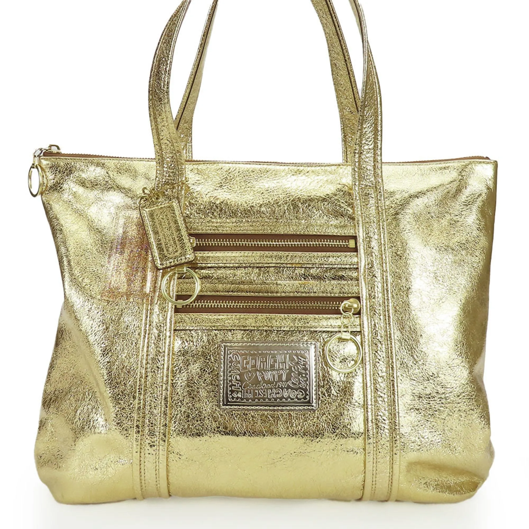 Coach  Metallic Leather Tote Bag (Pre-Owned)