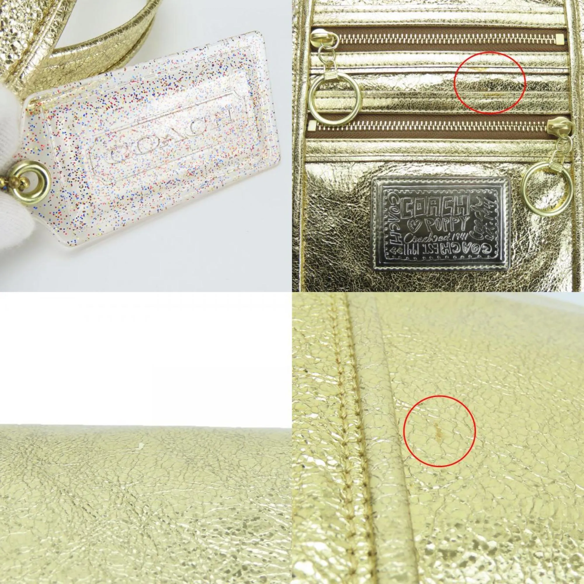 Coach  Metallic Leather Tote Bag (Pre-Owned)