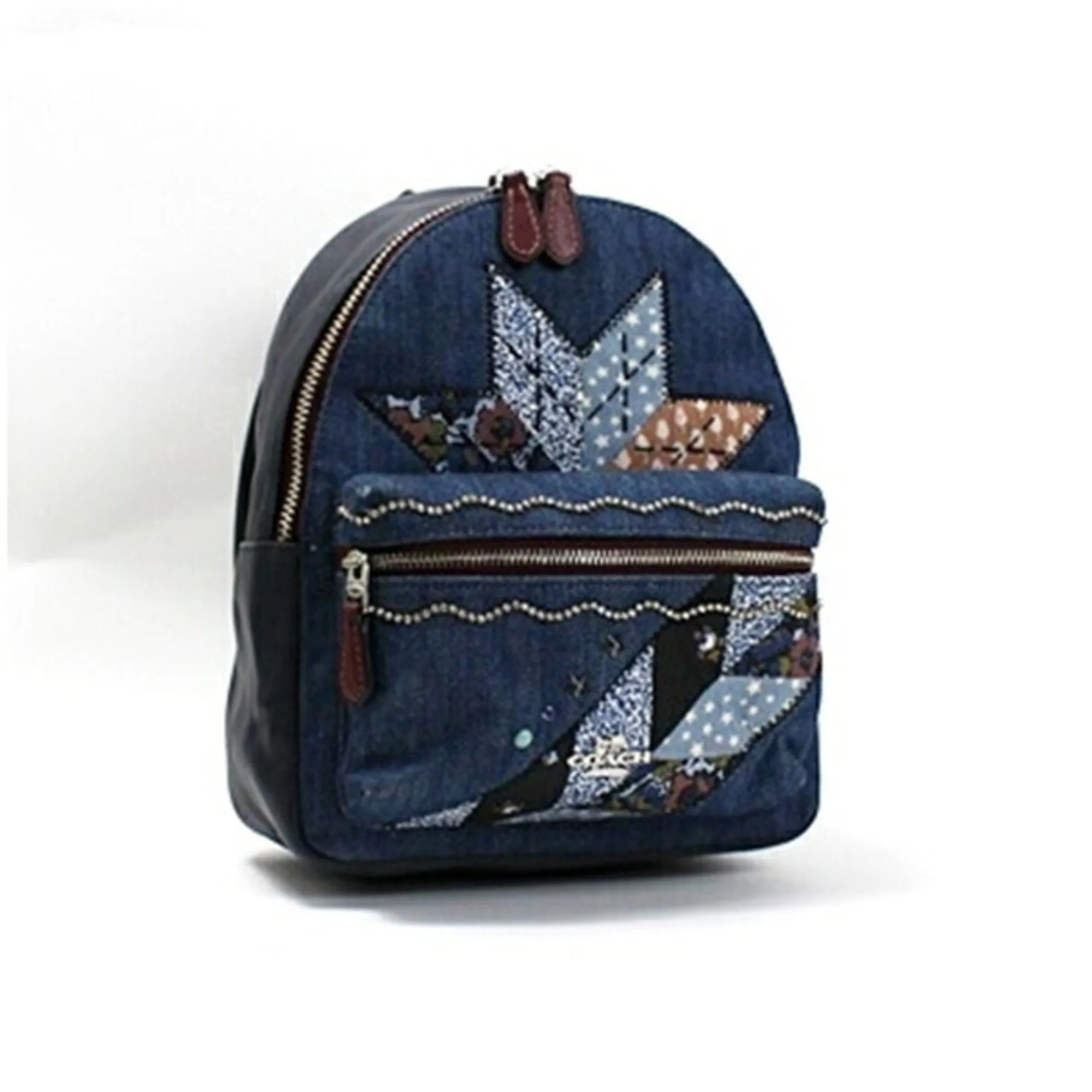 Coach Navy blue Leather Backpack (Pre-Owned)