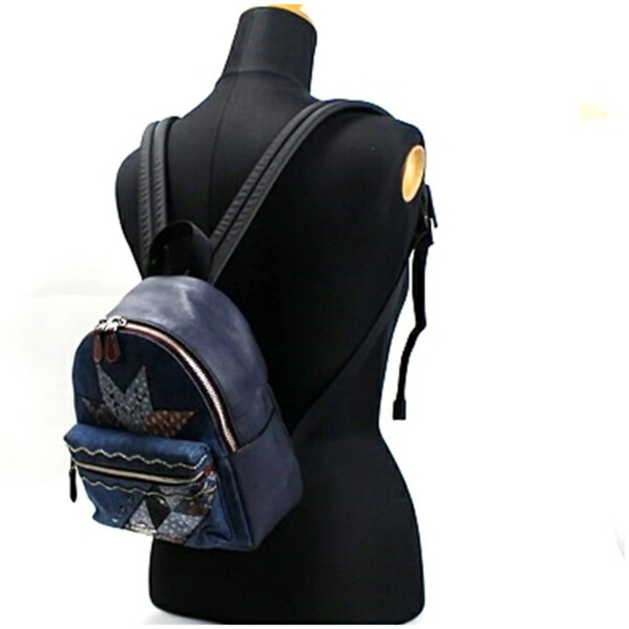 Coach Navy blue Leather Backpack (Pre-Owned)
