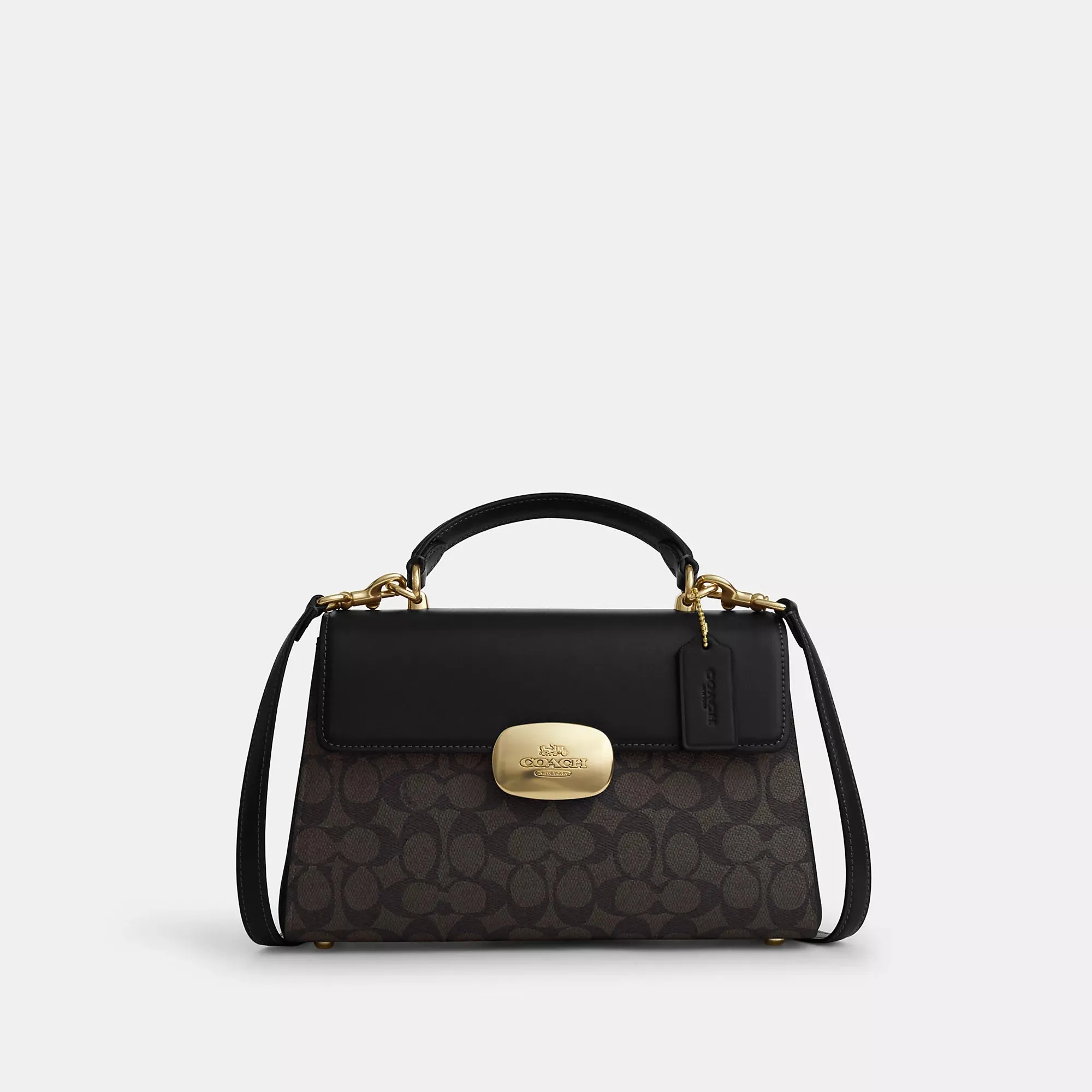 Coach Outlet Eliza Top Handle Bag In Signature Canvas