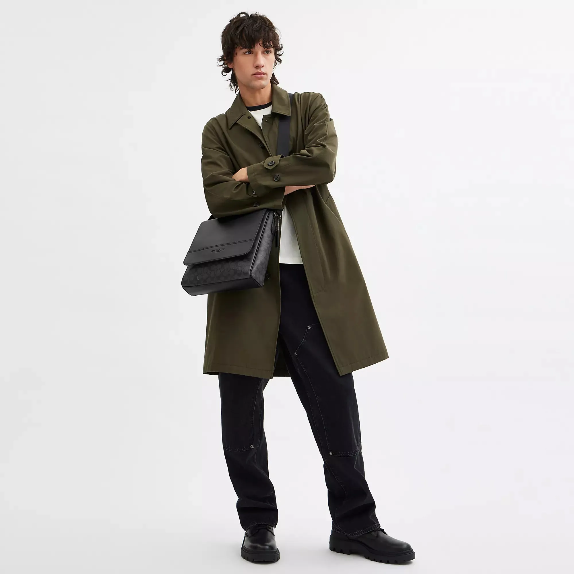 Coach Outlet Houston Map Bag In Signature Canvas