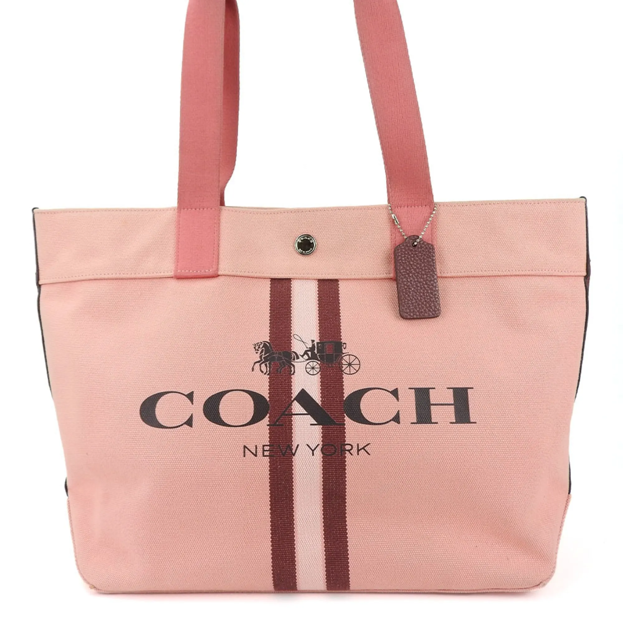 Coach  pink Canvas Tote Bag (Pre-Owned)