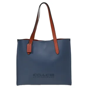 Coach Relay Tote Bag in Blue Leather