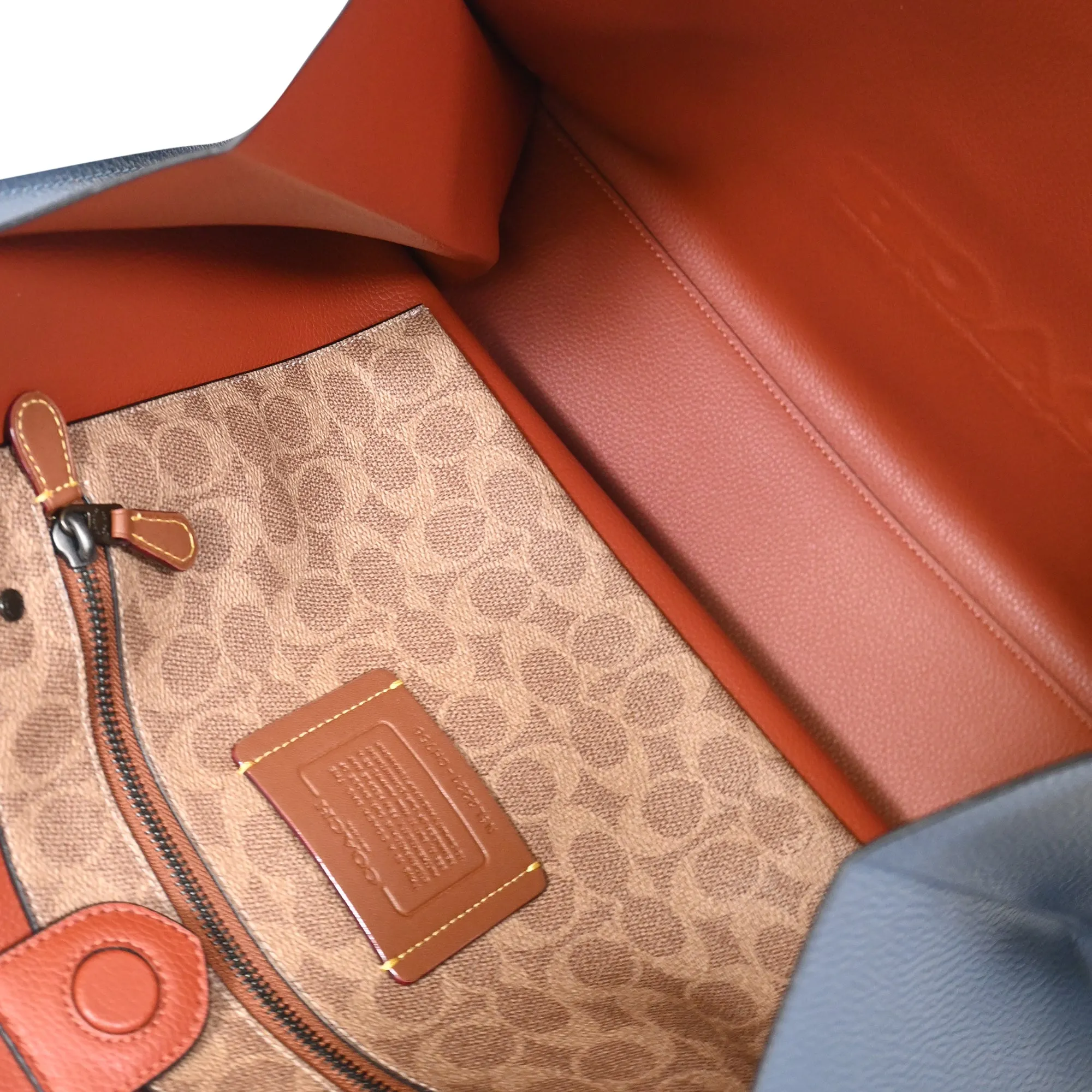 Coach Relay Tote Bag in Blue Leather