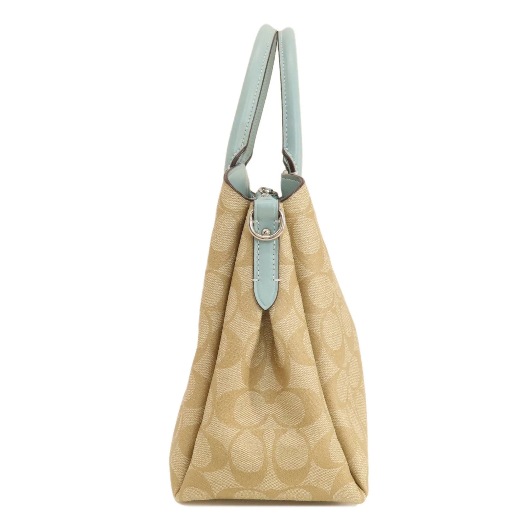 Coach Signature  blue Pvc Leather Handbag (Pre-Owned)