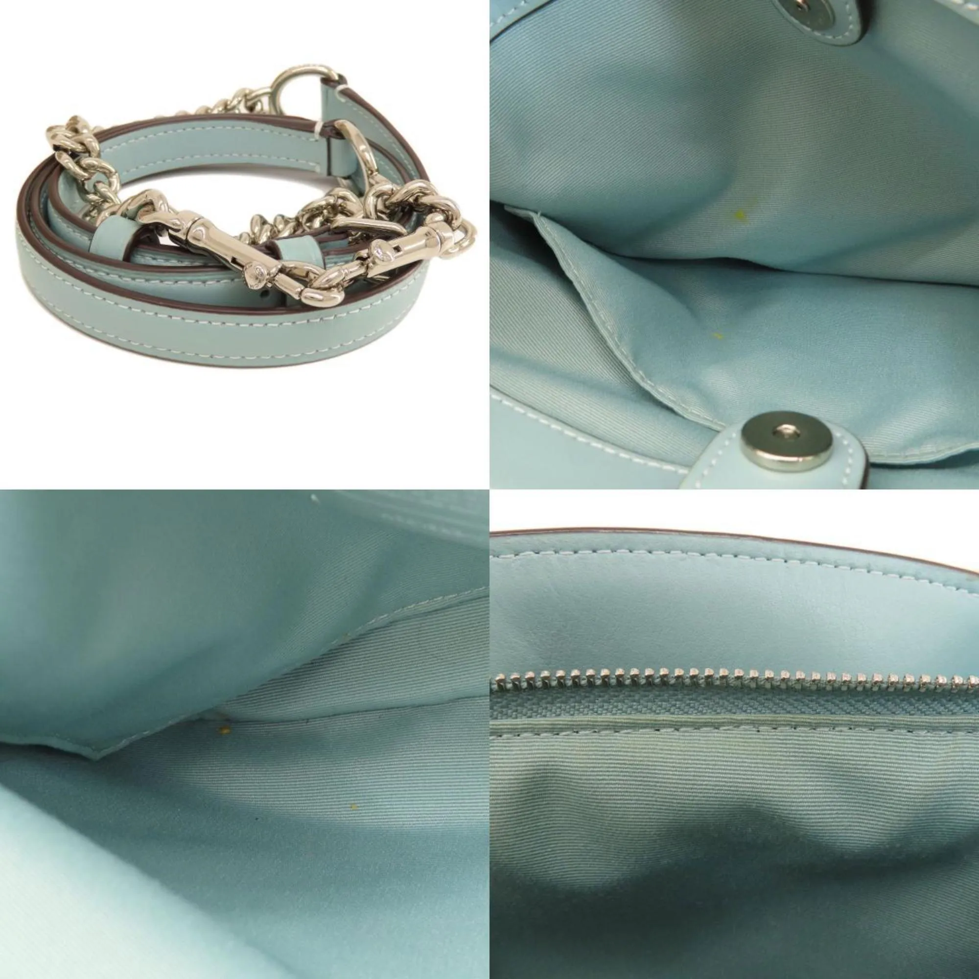 Coach Signature  blue Pvc Leather Handbag (Pre-Owned)