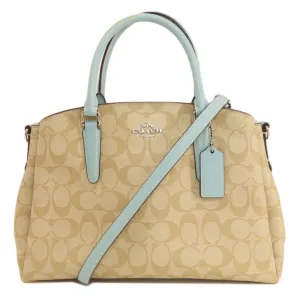 Coach Signature  blue Pvc Leather Handbag (Pre-Owned)