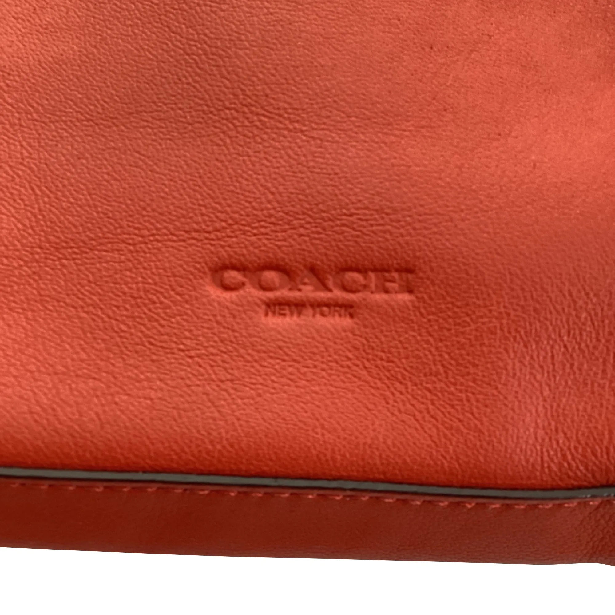 Coach Twist Lock Clutch Bag in Red Leather