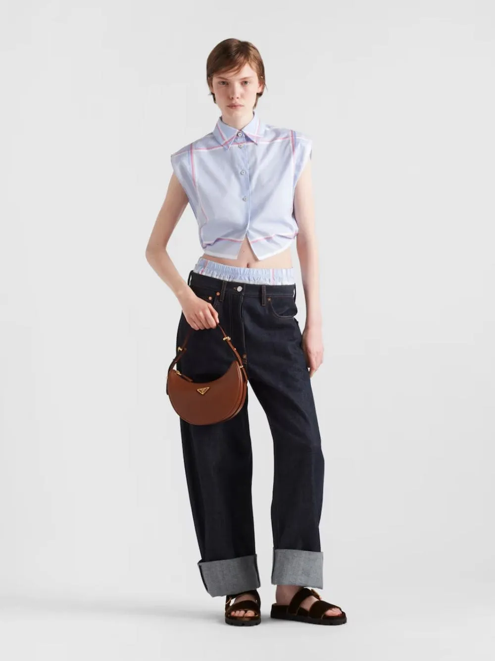 Cognac Arqu Leather Shoulder Bag
