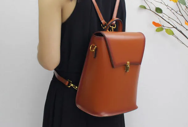 College Leather Backpacks for Women Shoulder bag for Women