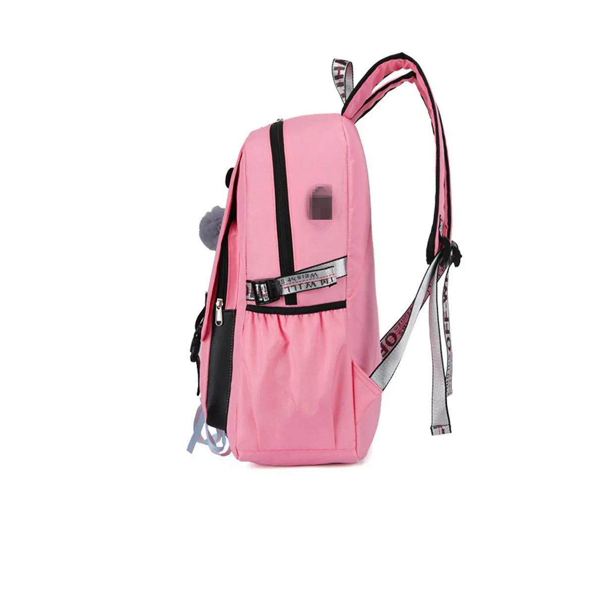 College Student Locked Schoolbag Anti-Theft Backpack with USB Charging Port