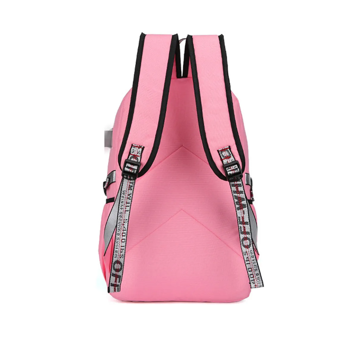 College Student Locked Schoolbag Anti-Theft Backpack with USB Charging Port