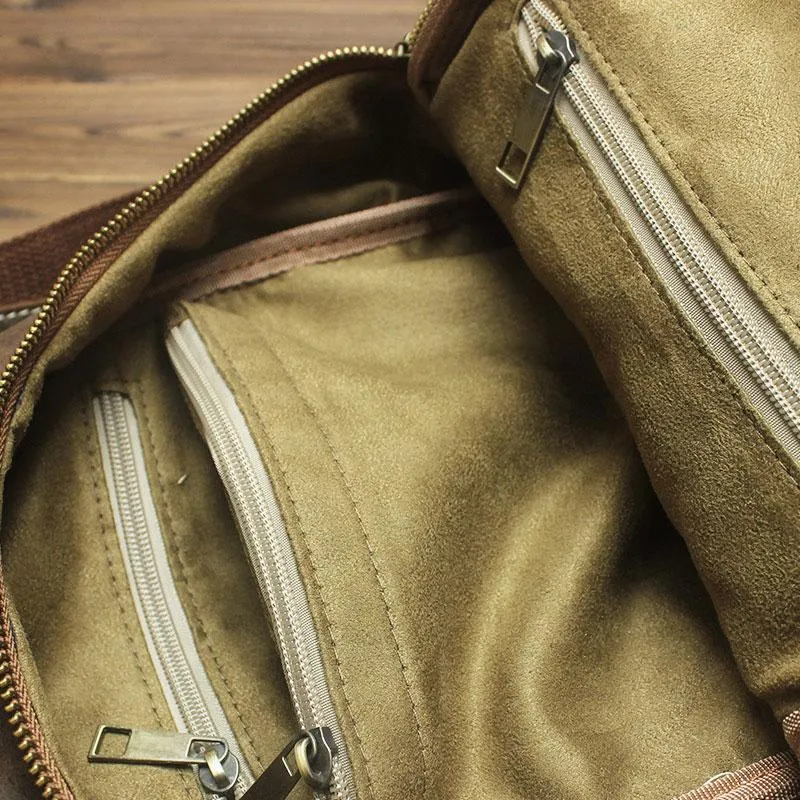 Cool and Retro Khaki Brown Mens Backpacks Vintage School Backpack Travel Backpack Bags for Men